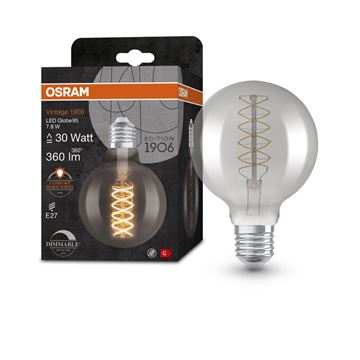 OSRAM Vintage 1906 Spiral Ultra Thin Globe95 DIM Smoke 7,8W=30W E27
